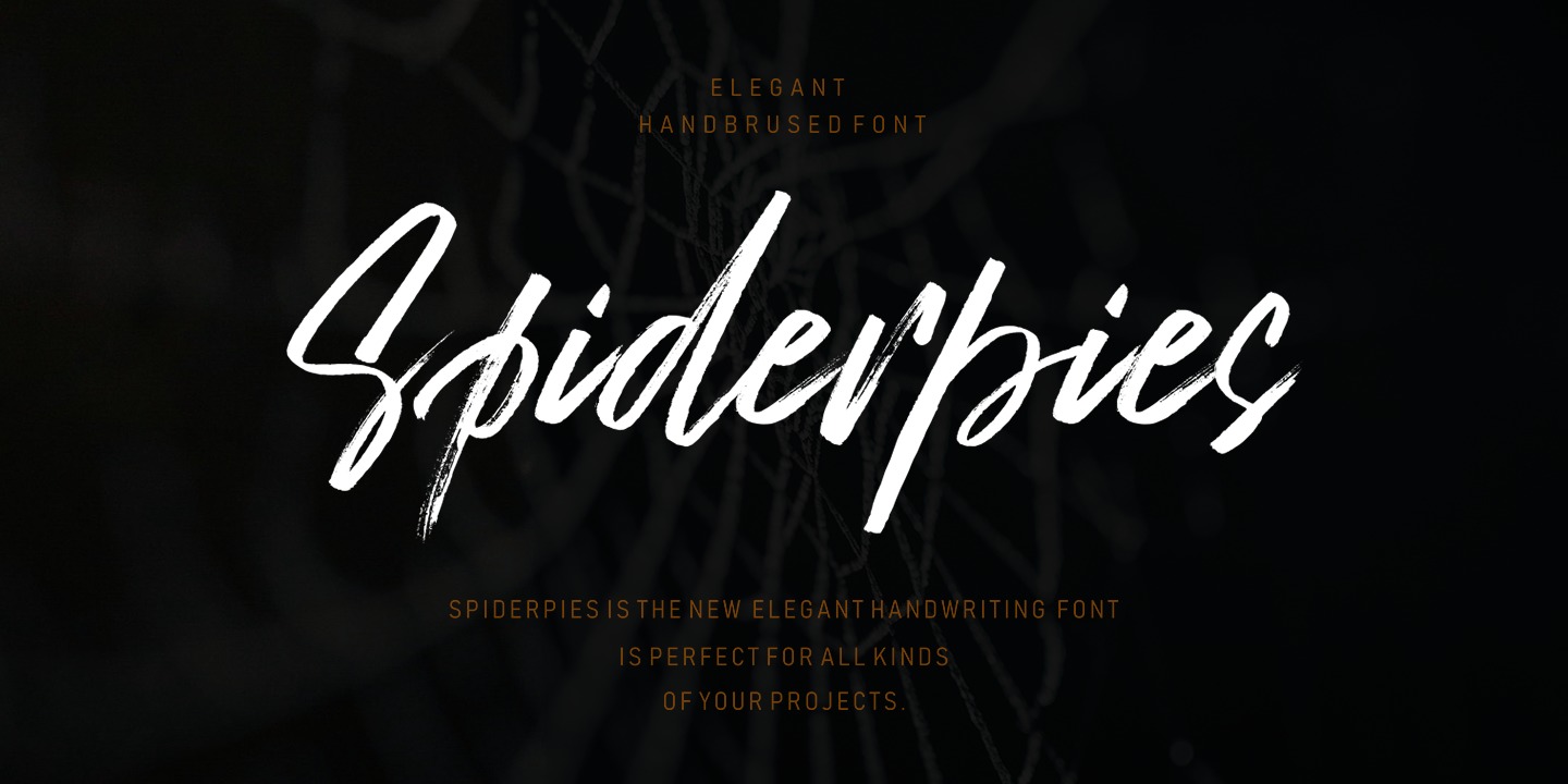 Beispiel einer Spiderpies Regular-Schriftart